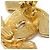 Chanel CC Clip-On Quilted Metal D'oro - vista 4
