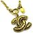 Pendente Chanel Vintage Matelassé CC in Metallo Large D'oro - vista 2