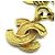 Pendente Chanel Vintage Matelassé CC in Metallo Large D'oro - vista 3