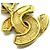 Pendente Chanel Vintage Matelassé CC in Metallo Large D'oro - vista 5