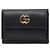 Portafoglio in pelle Gucci GG Marmont a tre pieghe Nero
