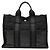 Hermès Herbag PM Halbleder Canvas Leder Tote Bag Schwarz