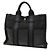 Hermès Herbag PM Halbleder Canvas Leder Tote Bag Schwarz - Ansicht 2