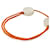 Bracciale in cotone Hermès Sellier Arancione - vista 4