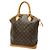 Borsa Tote Monogram Lockit Louis Vuitton Marrone - vista 2