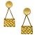 Brincos clip-on em metal Chanel 31 Rue Cambon Flap Bag Dourado