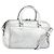 Klassische Duffle-Tasche aus Leder 24 von Saint Laurent Silber