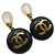 Orecchini pendenti Chanel CC in metallo con perle sintetiche D'oro - vista 4