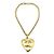 Pendente Cuore CC Chanel in metallo D'oro