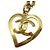 Pendente Cuore CC Chanel in metallo D'oro - vista 2