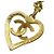 Pendente Cuore CC Chanel in metallo D'oro - vista 3