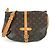 Louis Vuitton Monogram Perforierte Flore Saumur Schultertasche Braun Blau