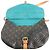 Louis Vuitton Monogram Perforierte Flore Saumur Schultertasche Braun Blau - Ansicht 11