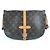 Louis Vuitton Monogram Perforierte Flore Saumur Schultertasche Braun Blau - Ansicht 2