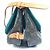 Louis Vuitton Monogram Perforierte Flore Saumur Schultertasche Braun Blau - Ansicht 4
