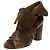 Botines de cuero ISABEL MARANT Verde oliva - vista 3