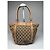 Vintage Gucci Monogramm D-Ring Tasche Beige Braun - Ansicht 2