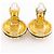 Vintage Chanel goldplattierte Matelassé Clip-Ohrringe Golden - Ansicht 4