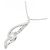 Autre Marque Platin-Diamant-Halskette Silber - Ansicht 3