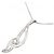 Autre Marque Platin-Diamant-Halskette Silber - Ansicht 4