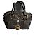 Borsa a mano Céline in pelle di struzzo nera Nero