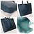 Hermès Borsa Tote Double Sens 45 in Blu Atoll e Grigio Perla - vista 9