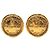 Orecchini rotondi a clip in oro placcato Chanel 31 Rue Cambon D'oro
