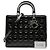 Dior Nero Grande Borsa in Pelle Laccata Cannage Lady Dior - vista 10