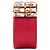 Bracciale in pelle Saffiano cristallo Prada Rosso - vista 3