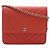 Borsa a spalla Chanel V-Stitch Chevron con catena Rosa Rosso - vista 2