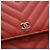 Borsa a spalla Chanel V-Stitch Chevron con catena Rosa Rosso - vista 5
