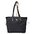 Borsa tote in tessuto nero con dettagli Saffiano di Prada