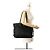 Borsa tote in tessuto nero con dettagli Saffiano di Prada - vista 12