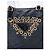 Borsa tote in nylon tessuto con logo grommet PRADA nero/oro D'oro - vista 11