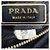Borsa tote in nylon tessuto con logo grommet PRADA nero/oro D'oro - vista 3