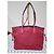 Bolsa tote de nylon e couro PRADA rosa - vista 2