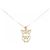 Autre Marque Au750 Eulen-Diamant-Halskette Golden