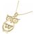 Autre Marque Au750 Eulen-Diamant-Halskette Golden - Ansicht 4