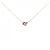 Autre Marque Au750 Saphir-Diamant-Halskette Pink