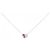 Autre Marque Collar de granate en oro rosa K10 con diamantes de turmalina