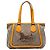 Céline Celine Braune Canvas Tragetasche Beige
