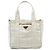 Prada Weiße Canvas Canapa Tote