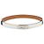 Cinturón Hermès Kelly 18 en cuero Epsom blanco Plata