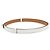 Cinturón Hermès Kelly 18 en cuero Epsom blanco Plata - vista 2