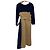 Autre Marque VESTIDO DE PLEATS EN PANELES ELENDEEK Azul Beige Dorado Azul marino - vista 2