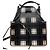 Autre Marque Borsa a Spalla Carven Check Nero Bianco