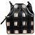Autre Marque Borsa a Spalla Carven Check Nero Bianco - vista 2