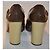 Décolleté Pointed Toe Bicolore Rochas Marrone Beige Vernice 38 IT - vista 3