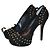 Décolleté Schutz in scamosciato nero con borchie
