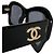 Gafas de sol negras con logo CC dorado Chanel 02464 Negro - vista 5